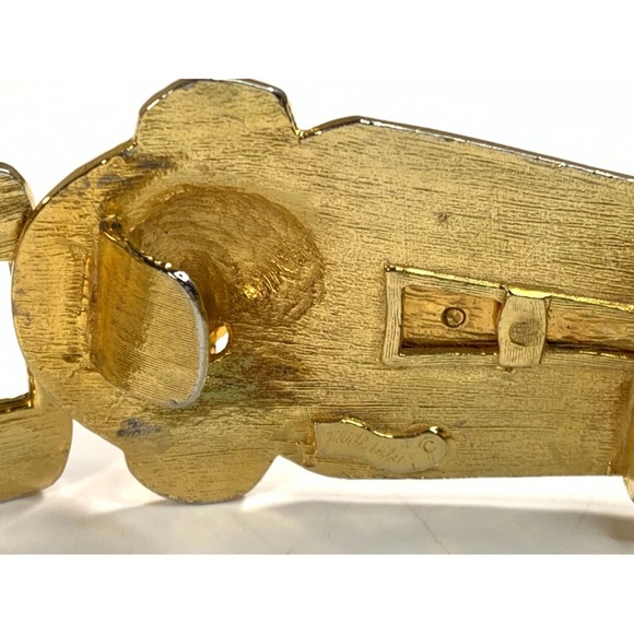 Beautiful Vintage Judith Leiber Gold Tone LION STRETCH BELT - Picture 7 of 7